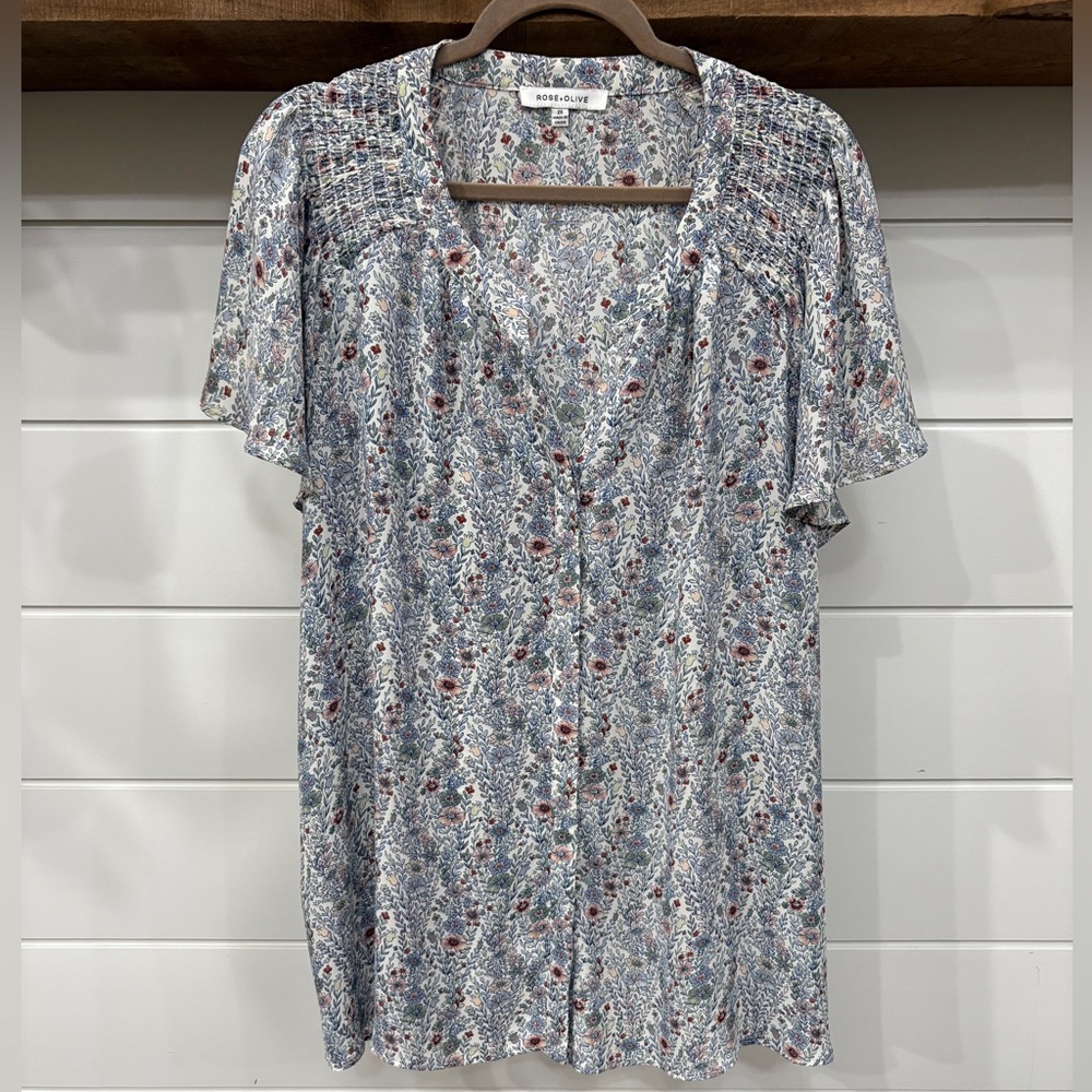 Rose & Olive Floral Blouse